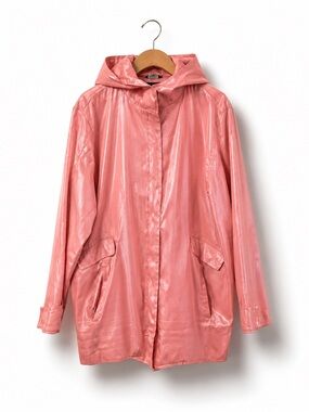 PREMIER COLLECTION Iridescent Pink Hooded Rain Jacket M